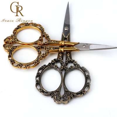 Bronze European Retro classic Vintage Antique Craft Sewing Tailor scissor handicraft DIY Tool